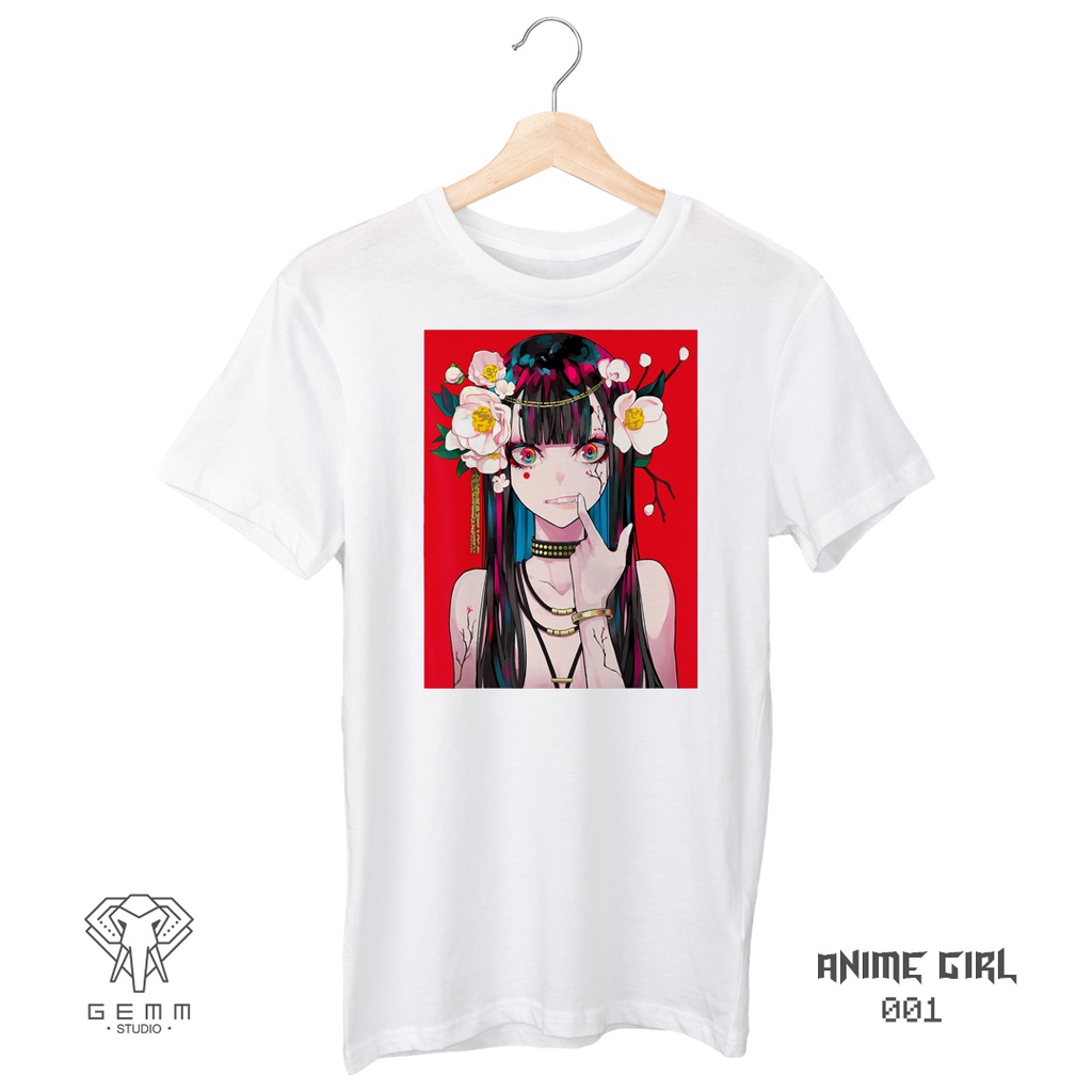 Kaos Tshirt GEMM Distro Anime Girl Sexy Cute Waifu 001