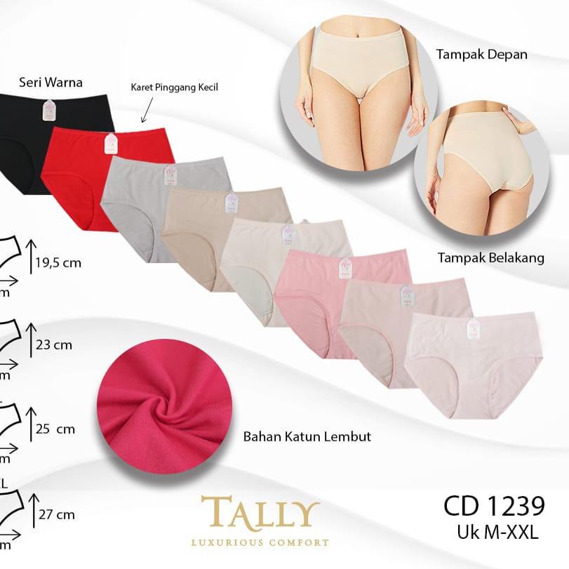 Termurah TALLY Celana Dalam Wanita Bahan Katun Fit to M-XXXL Lembut dan Nyaman CD 1239/1257