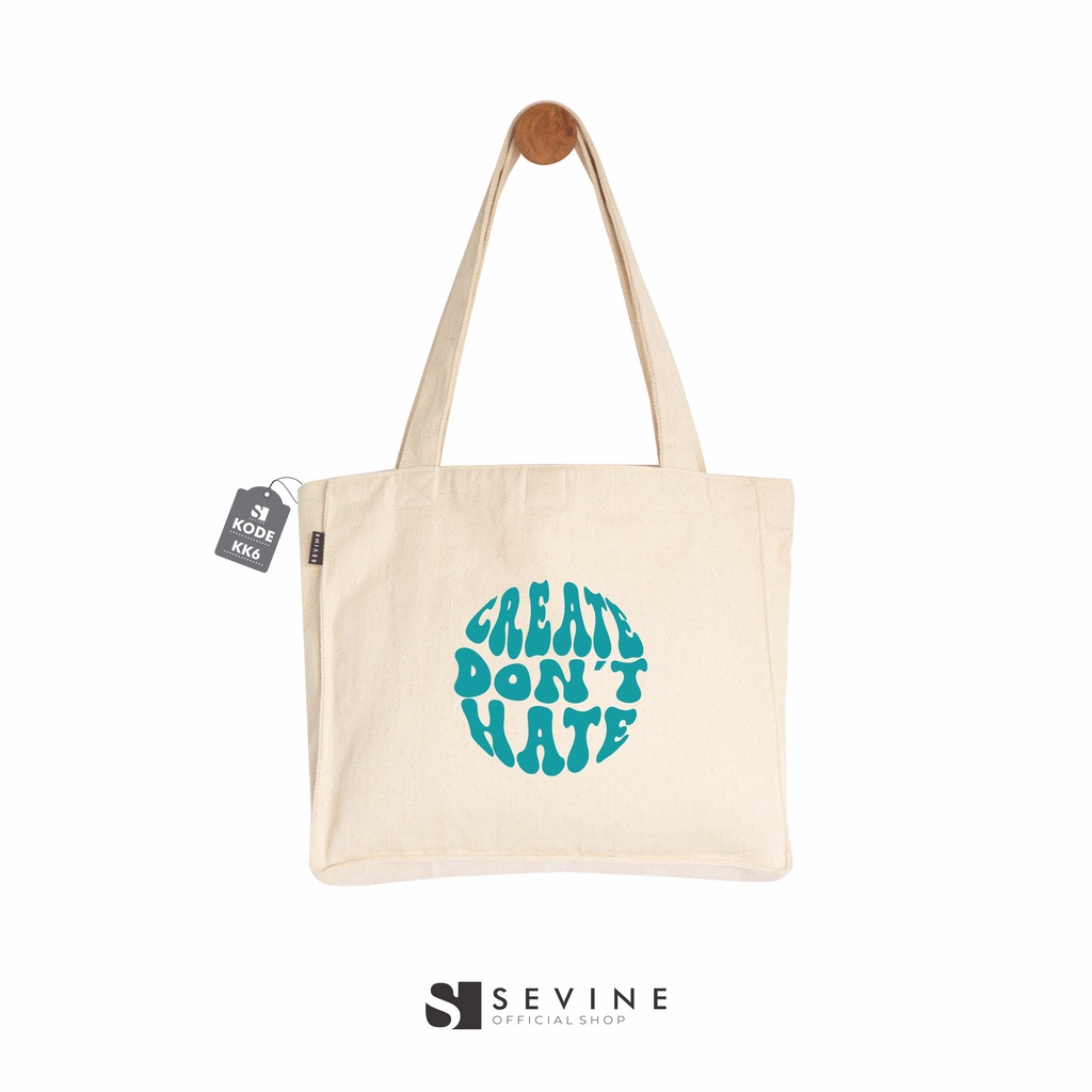 Sevine Totebag Kanvas Tas Wanita Tote Bag Kantong Laptop Kuliah Sekolah Kerja Quotes Aesthetic - KK