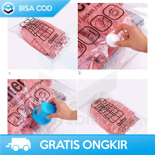 VAKUM BAJU VAKUM BAG KOMPRESOR PE PET 110 X 67 CM SIZE L - SN02