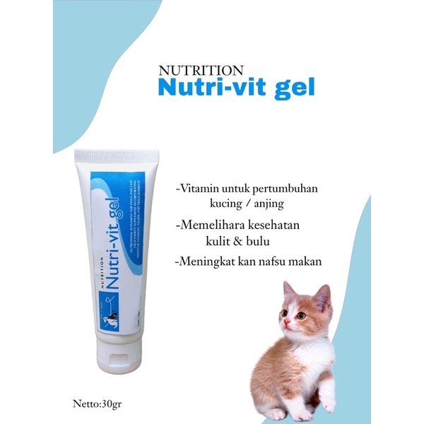 Kin kand NUTRI-vit Gel Nutrition - Vitamin nafsu makan kucing anjing