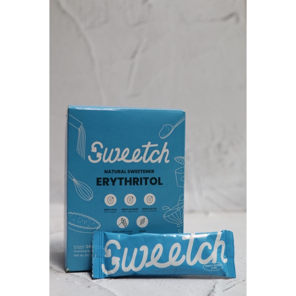 

SWEETCH Erythritol Granulated Sachet 20x12g Pemanis Alami Tanpa Kalori