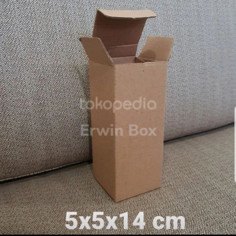 

Kardus Box uk. 5x5x14 cm Kotak Karton Die Cut botol DB