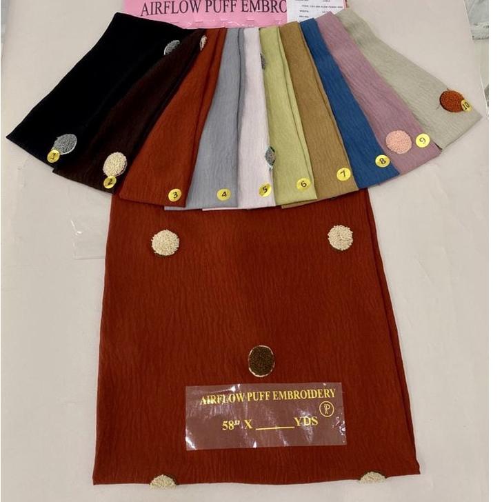 GRI.18Oc22ᵀ ▪ [NEW ARRIVAL] CEY AIRFLOW CRINKLE POLKA-POLKA AIFFLOW PUFF EMBROIDERY NEW FASHION STYL