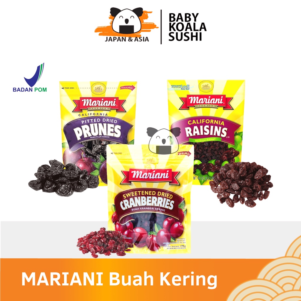 MARIANI Prune Dry Plum/ Raisins Kismis/ Cranberries 170 g