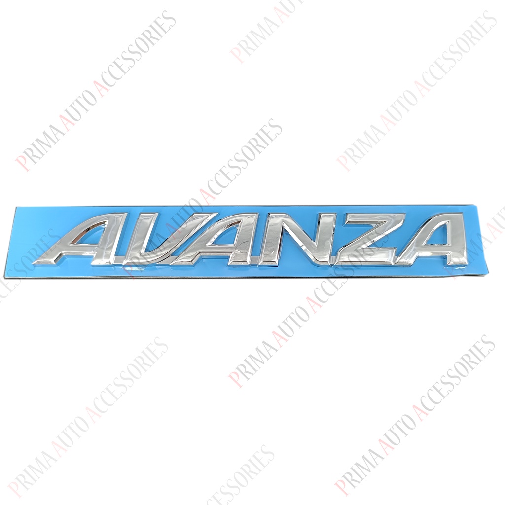 Emblem Mobil Toyota Tulisan Avanza Lama Chrome 20 cm