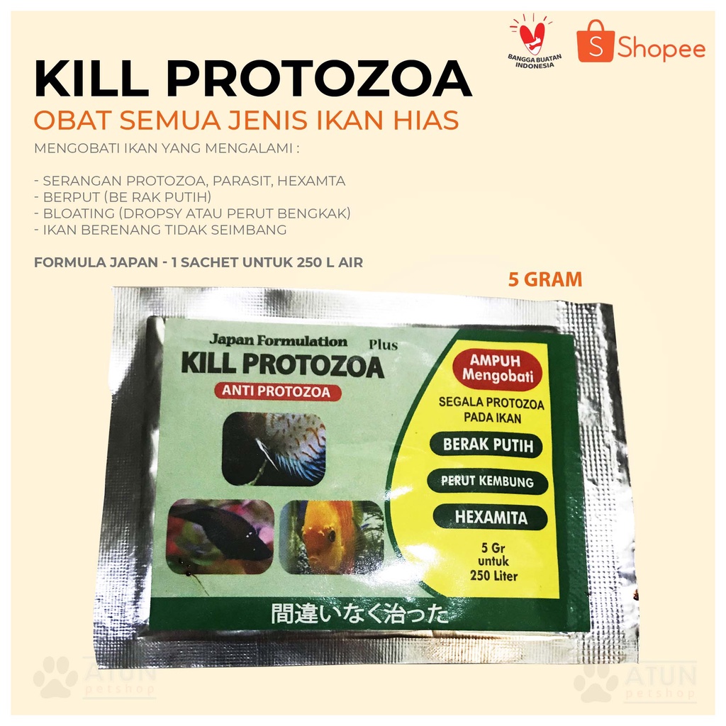 Jual Obat Segala Jenis Ikan Hias Kill Protozoa Japan Formula Shopee Indonesia