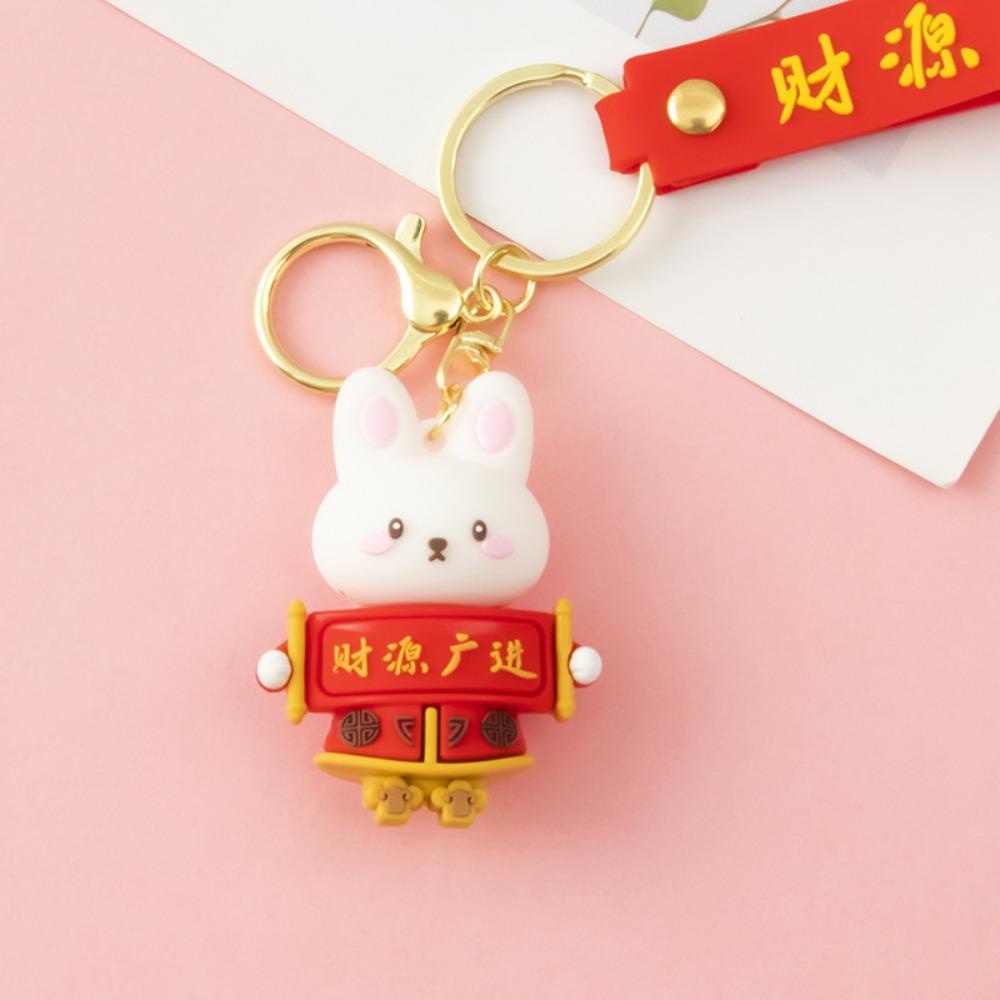 Mxbeauty Kelinci Gantungan Kunci Kreatif Pria Ornamen Ransel Liontin Kunci Gesper Kelinci Hadiah Tahun Kunci Lanyard