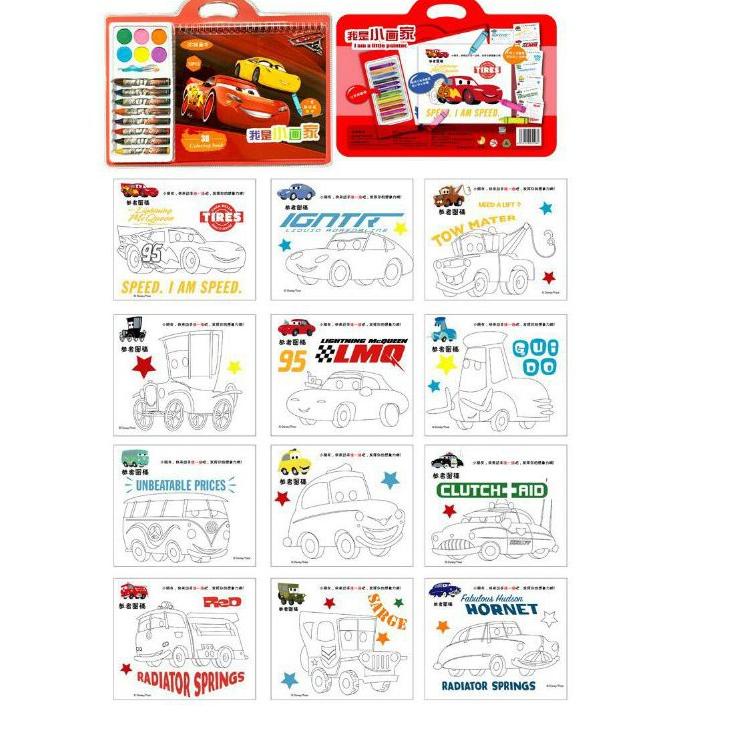 

지 Buku gambar Mewarnai Anak Set Crayon - Buku Mewarnai Set Anak New !!