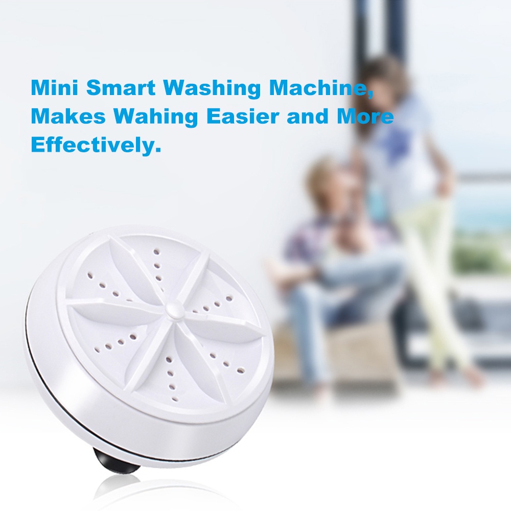 HOMGEEK Mesin Cuci Mini Portable Washing Machine Ultrasonic - 7RHZD1WH