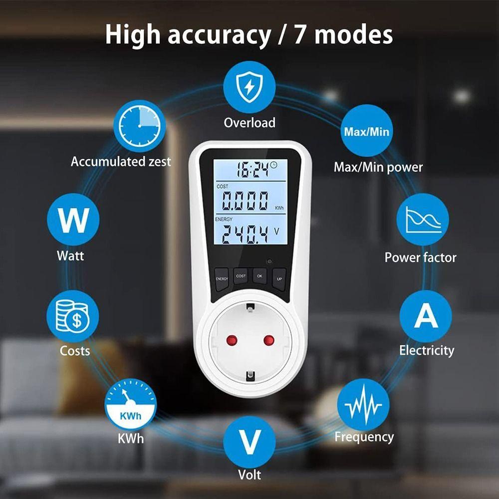 POPULAR Populer Meteran Listrik Stop Kontak Voltmeter Digital Pengukur Arus Listrik Cost Analyzer Wattmeter Konsumsi Daya Energi