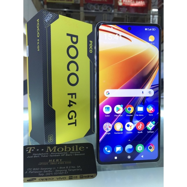 XIAOMI POCO F4 GT 5G RAM 12GB 256GB SILVER - SECOND LIKE NEW - FULLSET ORI - NON MINUS