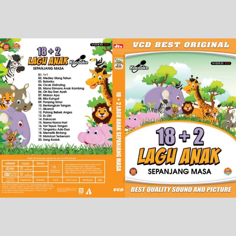 Kaset Video Lagu 18+2 Lagu Anak Sepanjang Masa