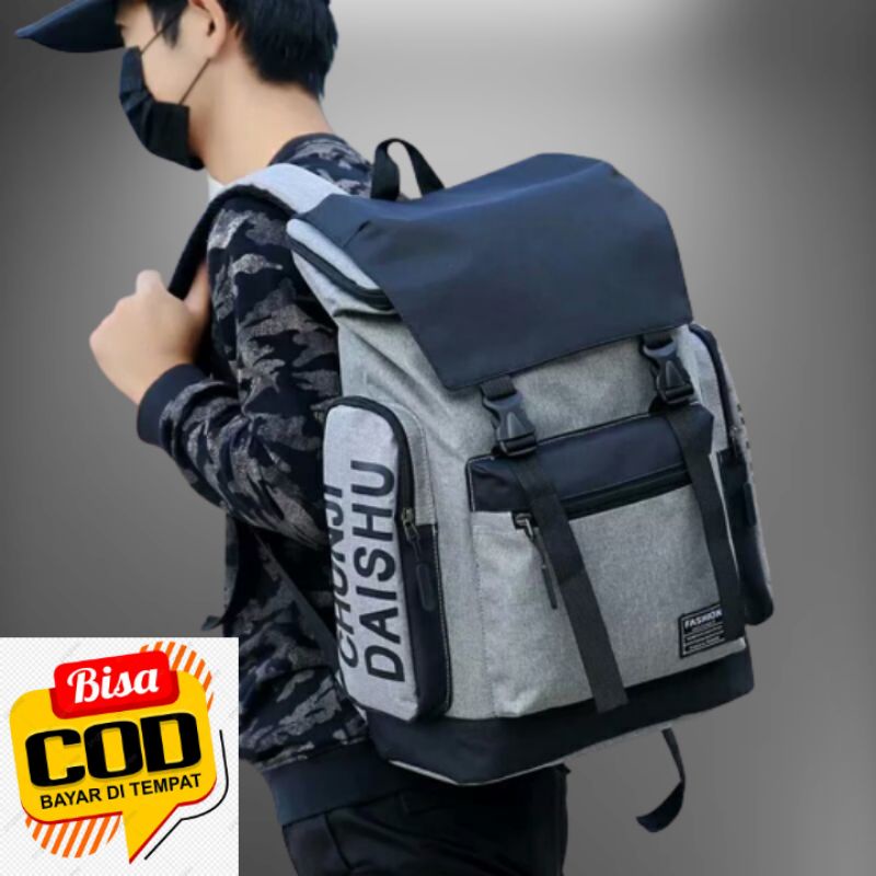 Chunji New Arrival Tas Sekolah Anak Laki Laki Sd Smp Sma Ransel Punggung Gandong Backpack Cowok Cewek Dewasa Remaja