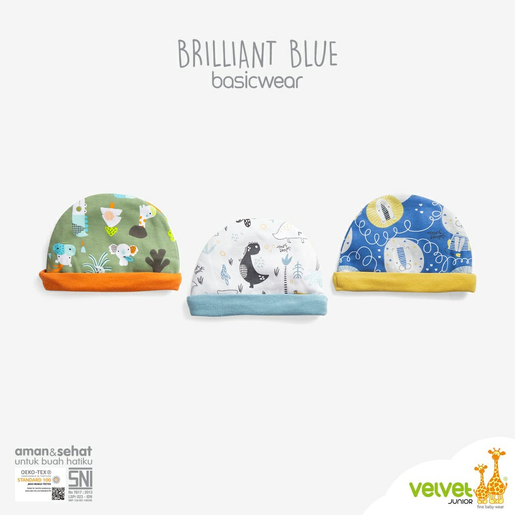 Velvet Junior Topi kupluk (3 pcs)