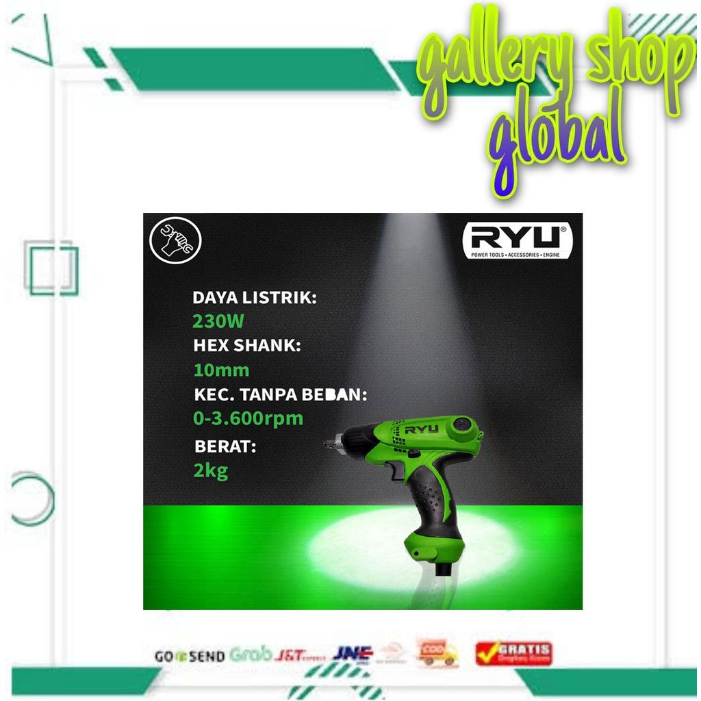RYU IMPACT WRENCH RYU REW 10 ALAT BUKA BAUT ELEKTRIK LISTRIK