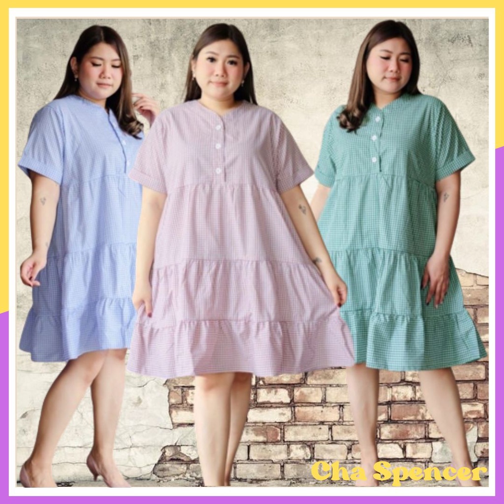 Baju Dress Jumbo Kotak Diana Pakaian Wanita Dewasa Busui Simpel Elegan Trendy Murah Modern Viral Tre