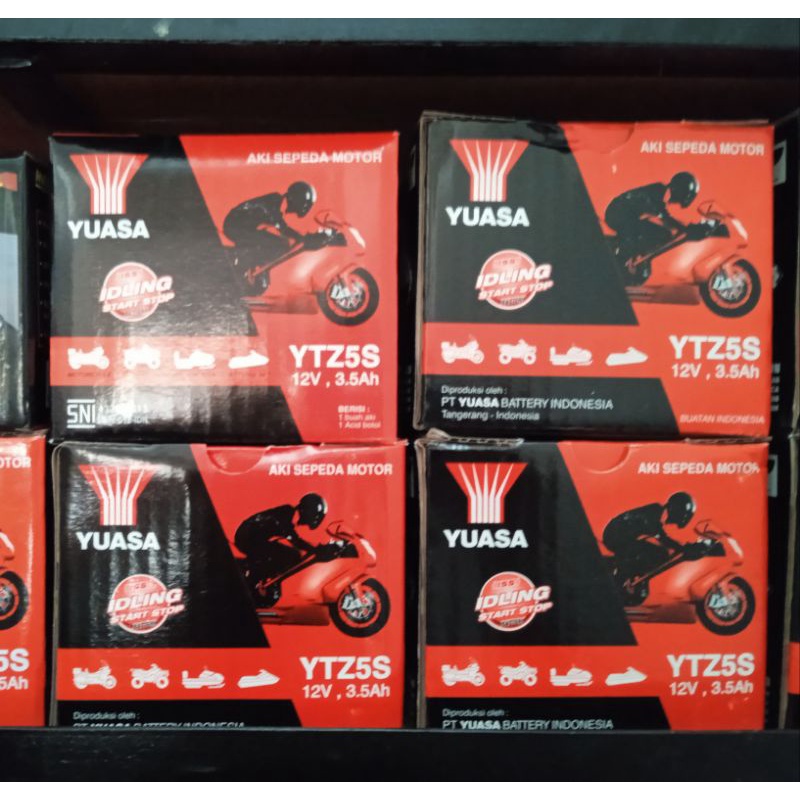 Aki Yuasa YTZ5S Beat Revo Mega Pro Kharisma Kirana Supra X 125 Vario 110 CS1 Verza 150 CRV 250L Moto
