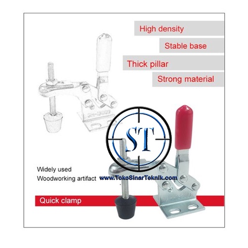 GH-13009 Toggle Clamp Hold Down Quick Metal Alat Bantu Dorong Vertical Penahan Pengunci Clamping