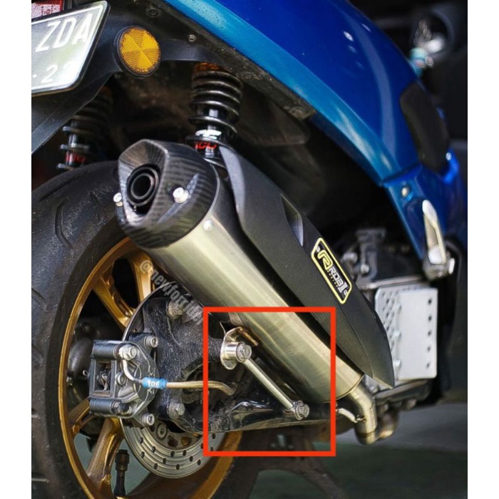 tiang knalpot rob1 - dudukan pengencang kenalpot rob1 racing nmax