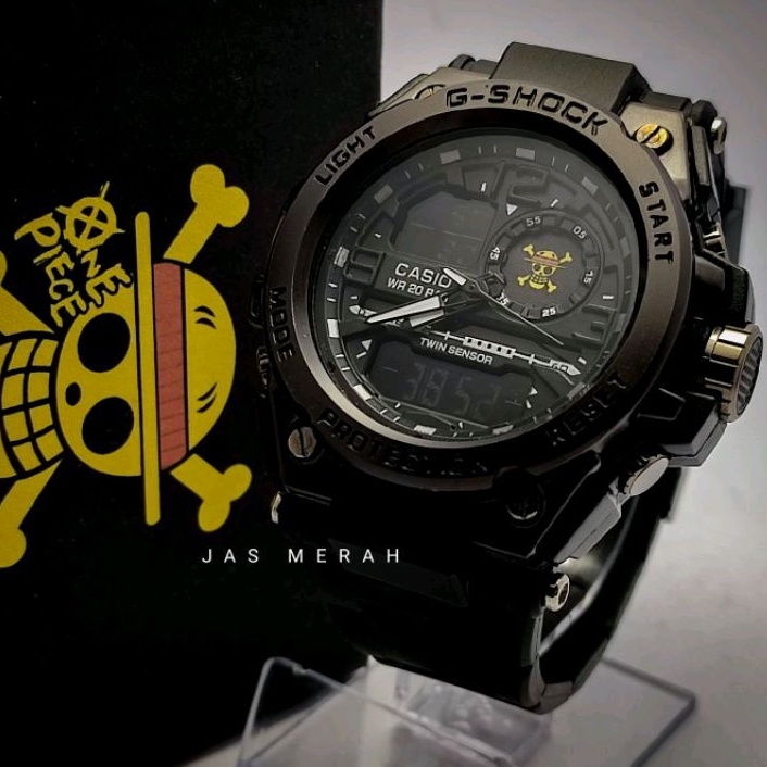 Jam Tangan One Piece X G Shock Metal Full Black