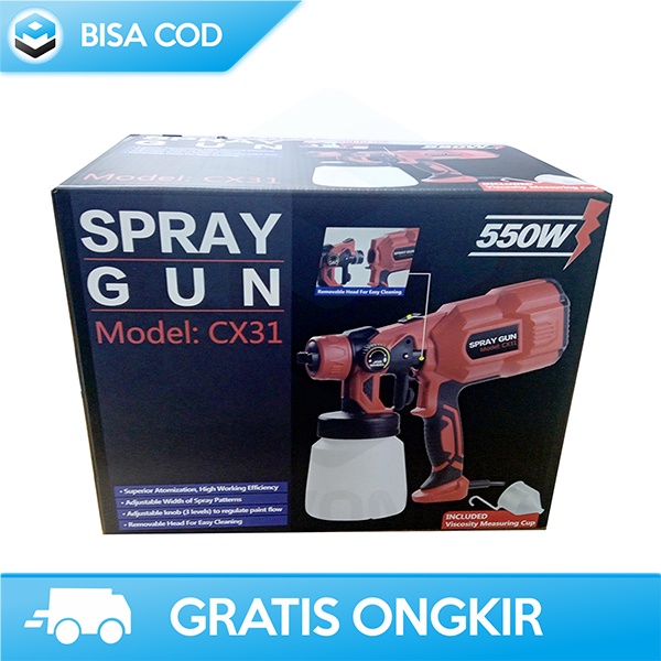 ALAT SEMPROT PESTISIDA POWER SPRAY GUN 800ML 550W 1.8MM AFABEITA CX31