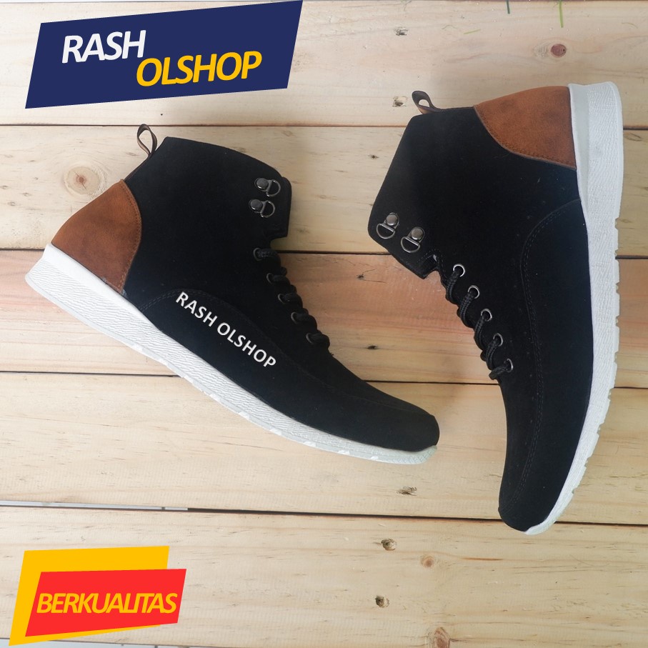 Boot Sneakers Kasual Pria terbaru Sepatu Sneakers Boot keren