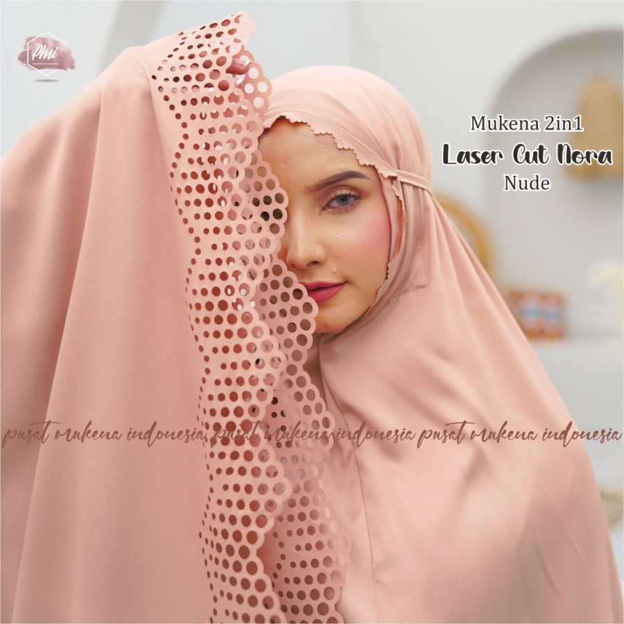 Mukena wanita nutup dagu Adem murah Full Bordir mini pouch B7L2 original Renda remaja dewasa travell