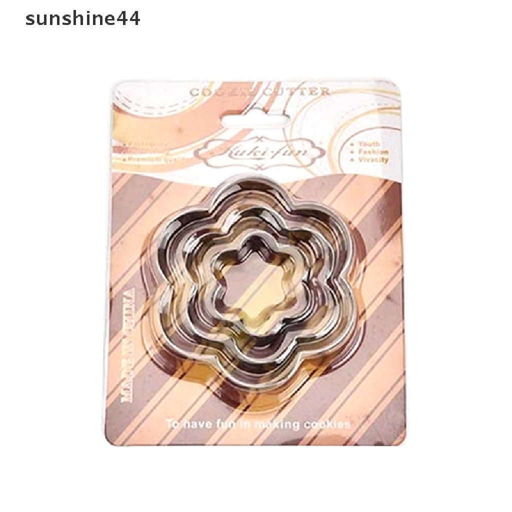 Sunshine 1 Set Cetakan Biskuit / Kue / Roti Bentuk Plum DIY