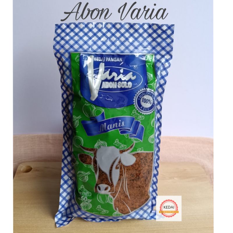 

Abon Sapi Manis Asli 250 gram Varia Oleh Oleh Khas Solo