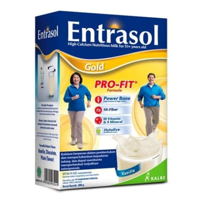 

[ COD ] entrasol gold pro fit vanila 600gram