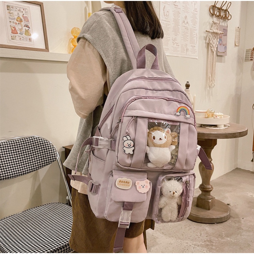 Tas Ransel Siswa Sekolah Menengah Atas berkapasitas besar Ins Tas Sekolah Jepang Wanita Korea Gadis Ransel / TAS RANSEL ANAK SEKOLAH FASHION IMPORT / tas sekolah anak laki-laki anak perempuan backpack sekolah anak SD SMP SMA / Tas Hadiah Anak