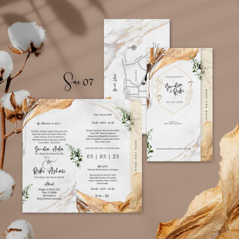 Undangan Pernikahan Aestetic,Simpel,Elegant,dan murah