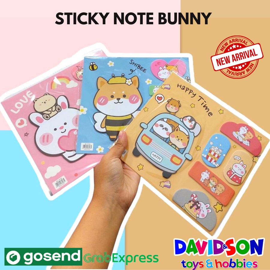 

STICKY NOTE BUNNY / PEMBATAS BUKU KARAKTER BONEKA /PENANDA BUKU C8156