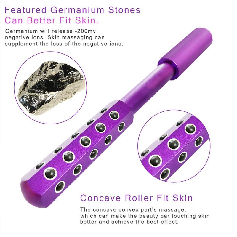 30 Pijat Batu Face Roller Massager Alat Pijat Wajah Perawatan Wajah Alat Pijat Muka Germanium roller Untuk Kemerahan Menenangkan Kerutan