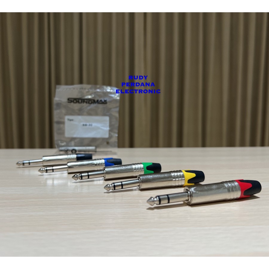 JACK AKAI 6.5MM 6.5 MM STEREO SILVER PLATED LAPIS PERAK SOUNDMAX SM-3C