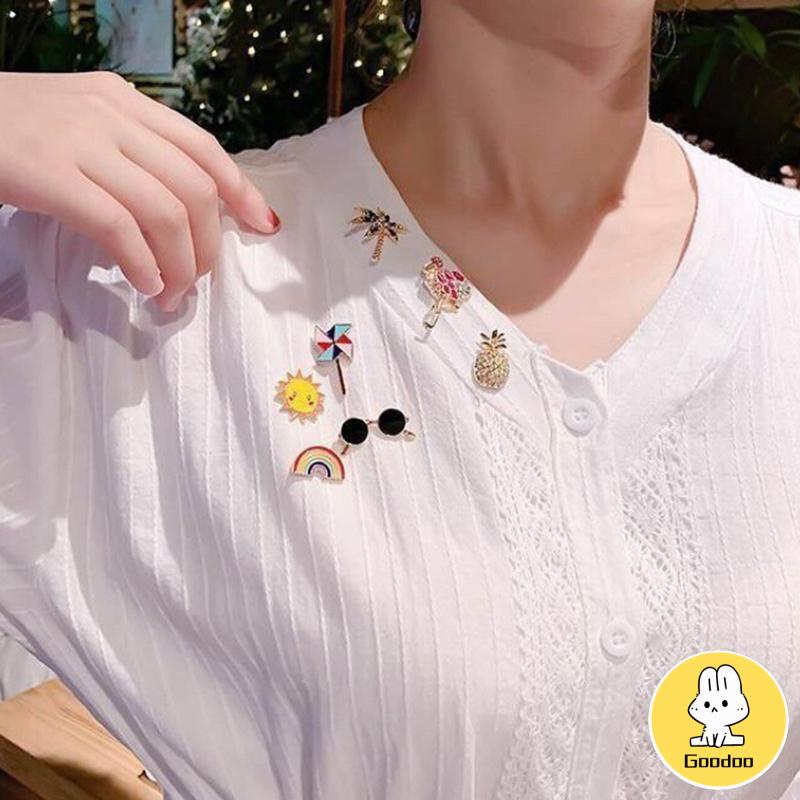 Pin Bros Lucu Kreatif Kartun Bros Gadis Aksesoris Tas Pakaian Liontin Pin Lencana Aksesoris Wanita -Doo