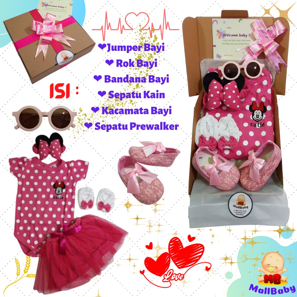 Kado Bayi Lahiran Bayi Cewek Hampers Baby Girl Gift Set