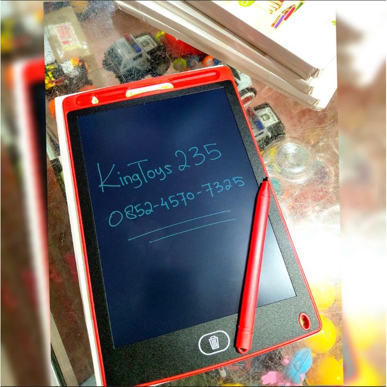 Mainan Anak Ipad Menulis Bisa Hapus Bonus Batrai Belajar Edukasi Sekolah LCD LED Writing Papan Tulis