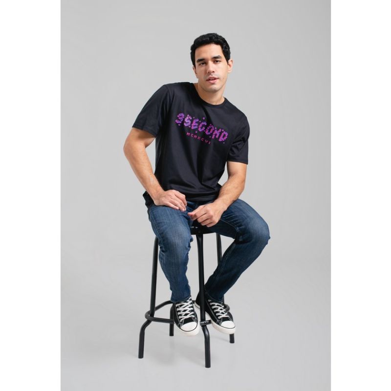 [100% ORIGINAL] KAOS 3SECOND PRIA NEW ARRIVAL 1022 WARNA PUTIH DAN HITAM