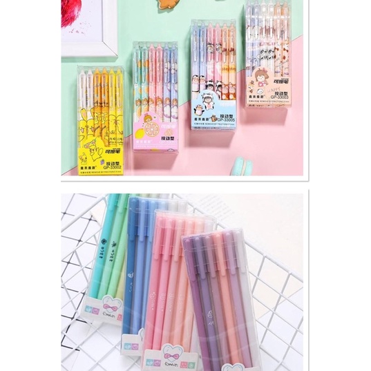 

Pulpen Gel Set- Pen Set Aesthetic- Pen Isi 6 Pcs