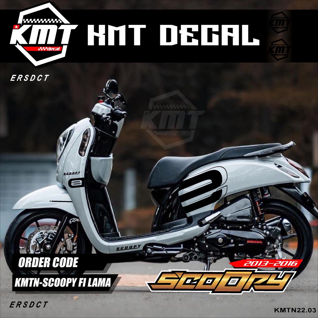 (BISA COD) Decal Scoopy full body Full Blok Skuter Scoopy - Dekal Sticker Scoopy Fi 2013 2014 2015 2