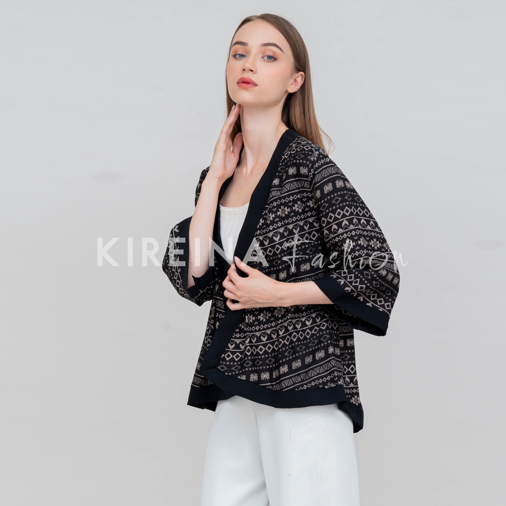 Cardigan Tribal FringeCardigan Kimono Wanita Outer Katun Rayon Viscose | Kireina Fashion