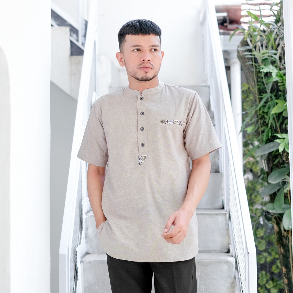 Baju Koko Big Size Koko Jumbo Kurta XXL- XXXL Bahan Oxford Koko Muslim List Simpel