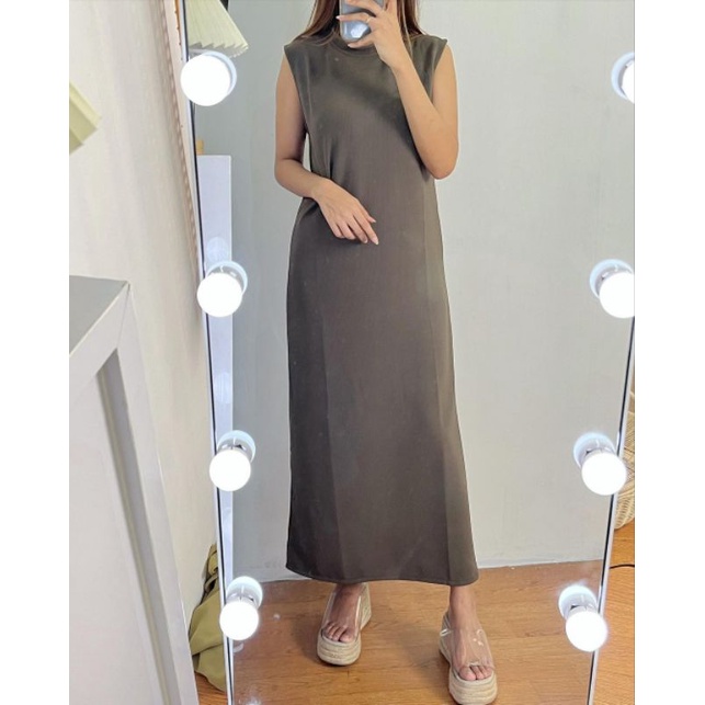 INNER DRESS RAJUT KNIT TANPA LENGAN / SPAN DRESS