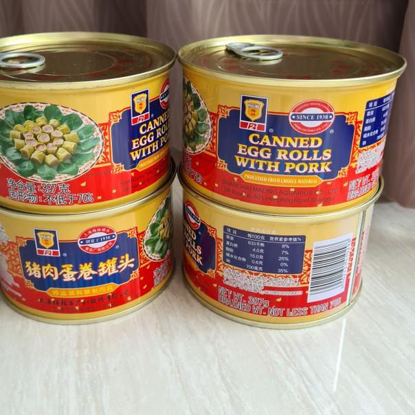 

Terlaris Maling Canned egg rolls with pork ma ling ham telur gulung NON HALAL buruan