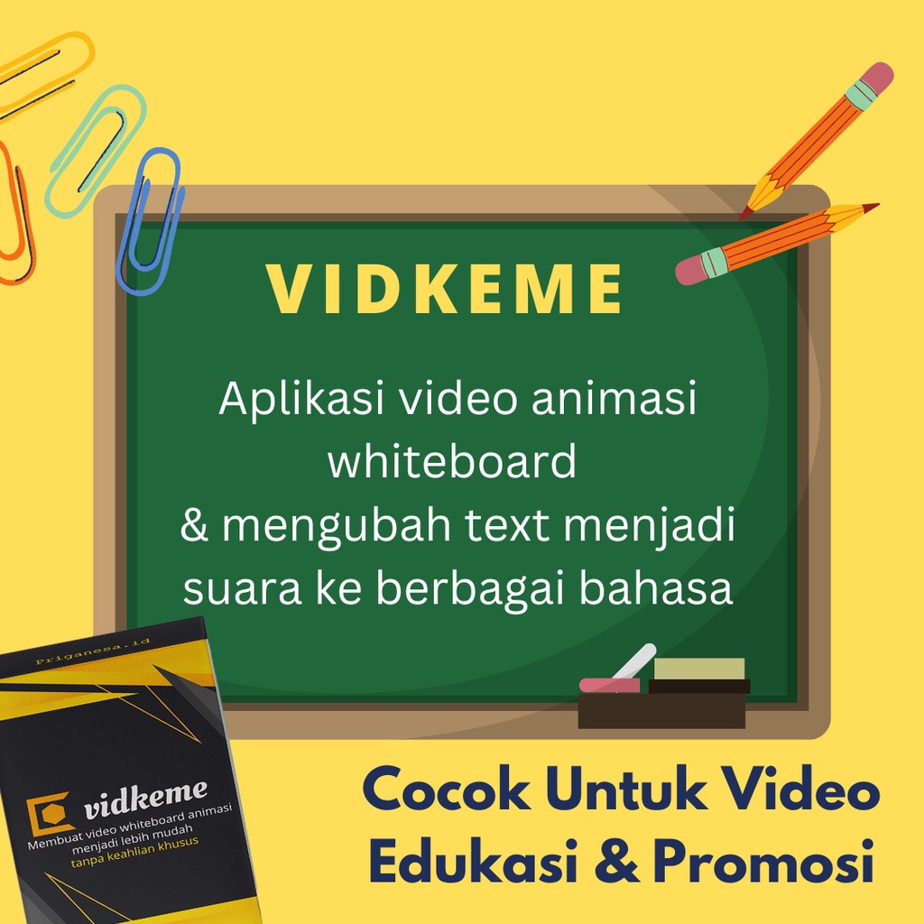 VIDKEME Aplikasi Membuat Animasi Whiteboard & Mengubah Text Menjadi Suara Ke Banyak Bahasa Termasuk 