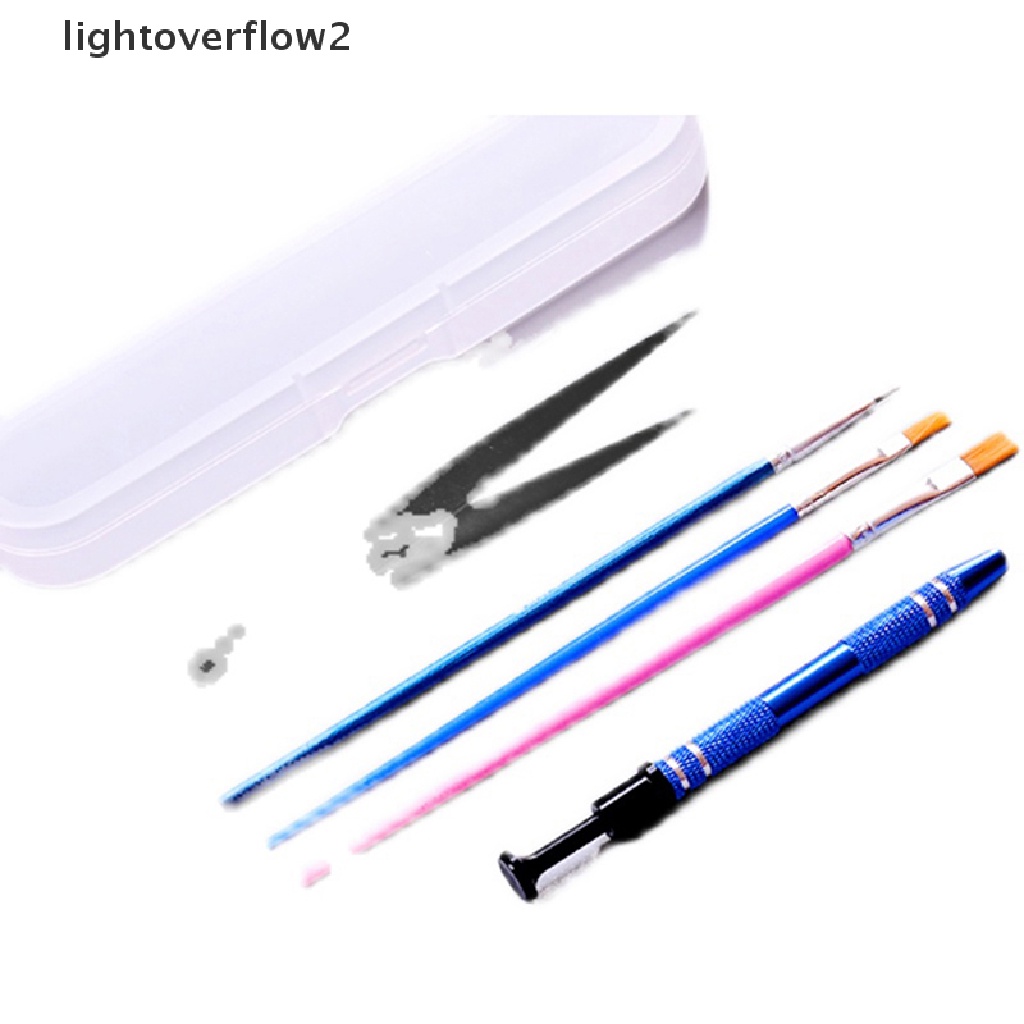 (lightoverflow2) Alat Lube Brush + Pinset + Switch Stem Holder Untuk Keyboard Komputer