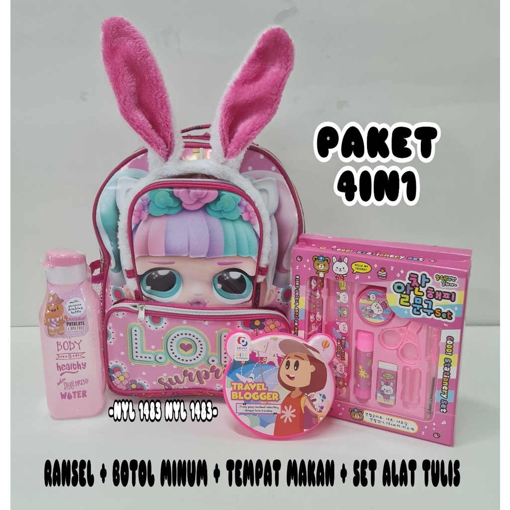 Tas ransel LOL kelinci tas anak sd paud tk tas punggung anak perempuan