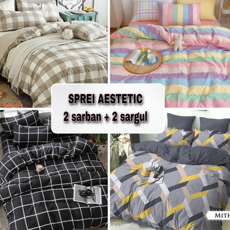 Garansi Original _solo || SPREI EMILY KOTAK HOMEMADE AESTHETIC / SPREI DISPERSE NO 1 / SEPREI DAUN P